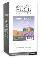 Wolfgang Puck Coffee, Provence, French Roast, 9.5 Gram soft Pods, 18 Count (Pack of 3)