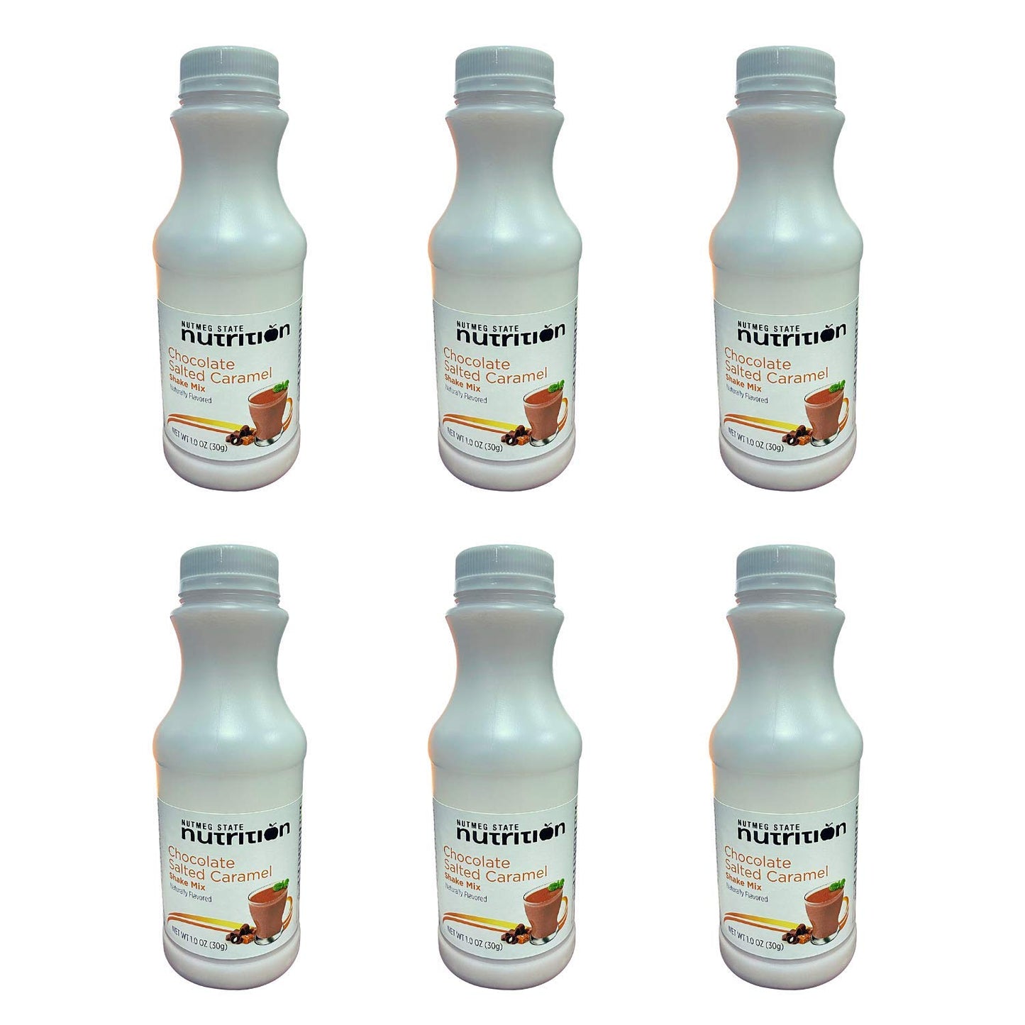 Nutmeg State Nutrition On The Go Low-Carb High Protein (15g) Meal Replacement Shakes for Diet or Weight Loss - (6 Bottles) - Low Calorie, Aspartame