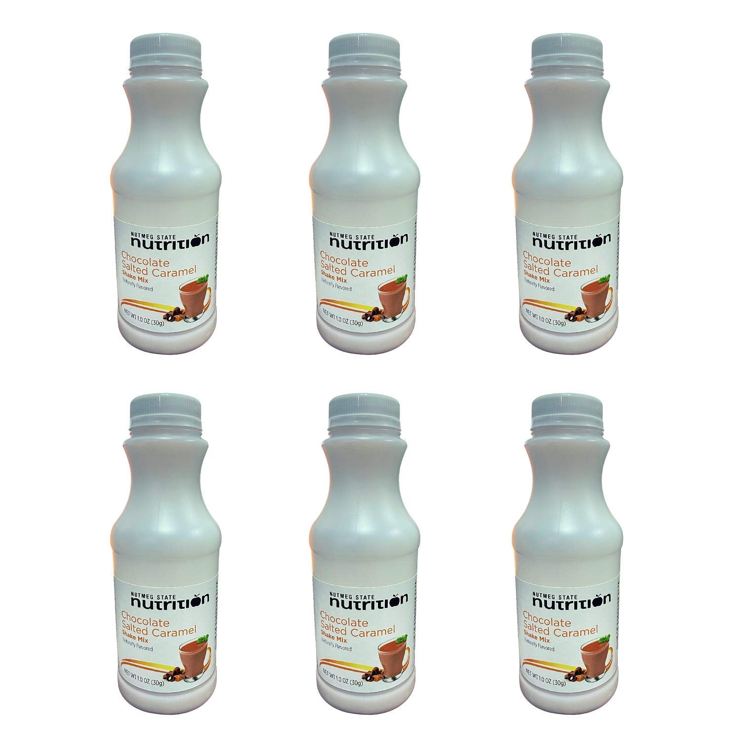 Nutmeg State Nutrition On The Go Low-Carb High Protein (15g) Meal Replacement Shakes for Diet or Weight Loss - (6 Bottles) - Low Calorie, Aspartame