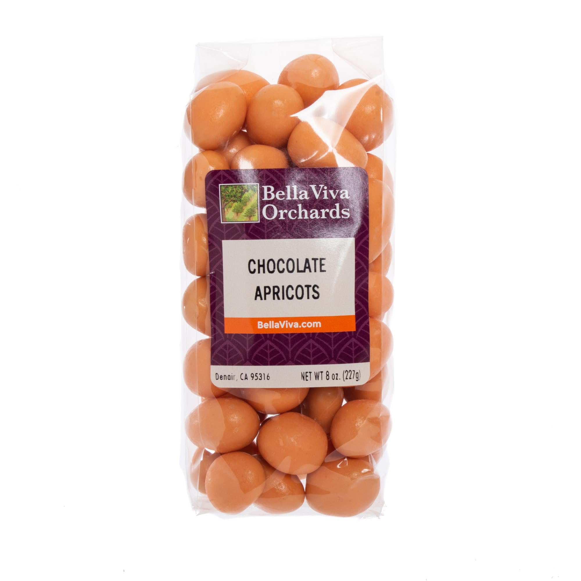 Bella Viva Orchards Chocolate Covered Apricots, 8oz of Chocolate Covered Apricots