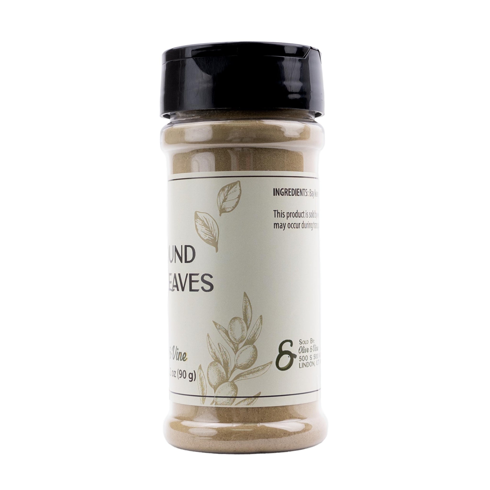 Olive & Vine Ground Bay Leaves, Aromatic Herb, Seasoning for Soups, Stews, and Sauces, Rich Tradition, Authentic Taste, For Global Recipes (3.20