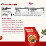 Masala Gossip Chana Masala Simmer Sauce 10 oz - Authentic Indian Curry Sauce, Tangy Anardana Spice Blend, Gluten-Free, Seed Oil Free, No Artificial