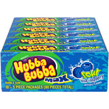 HUBBA BUBBA Bubble Gum, Sour Blue Raspberry, Chewing Gum Bulk, Sour Candy - 5 Pieces, Pack of 18