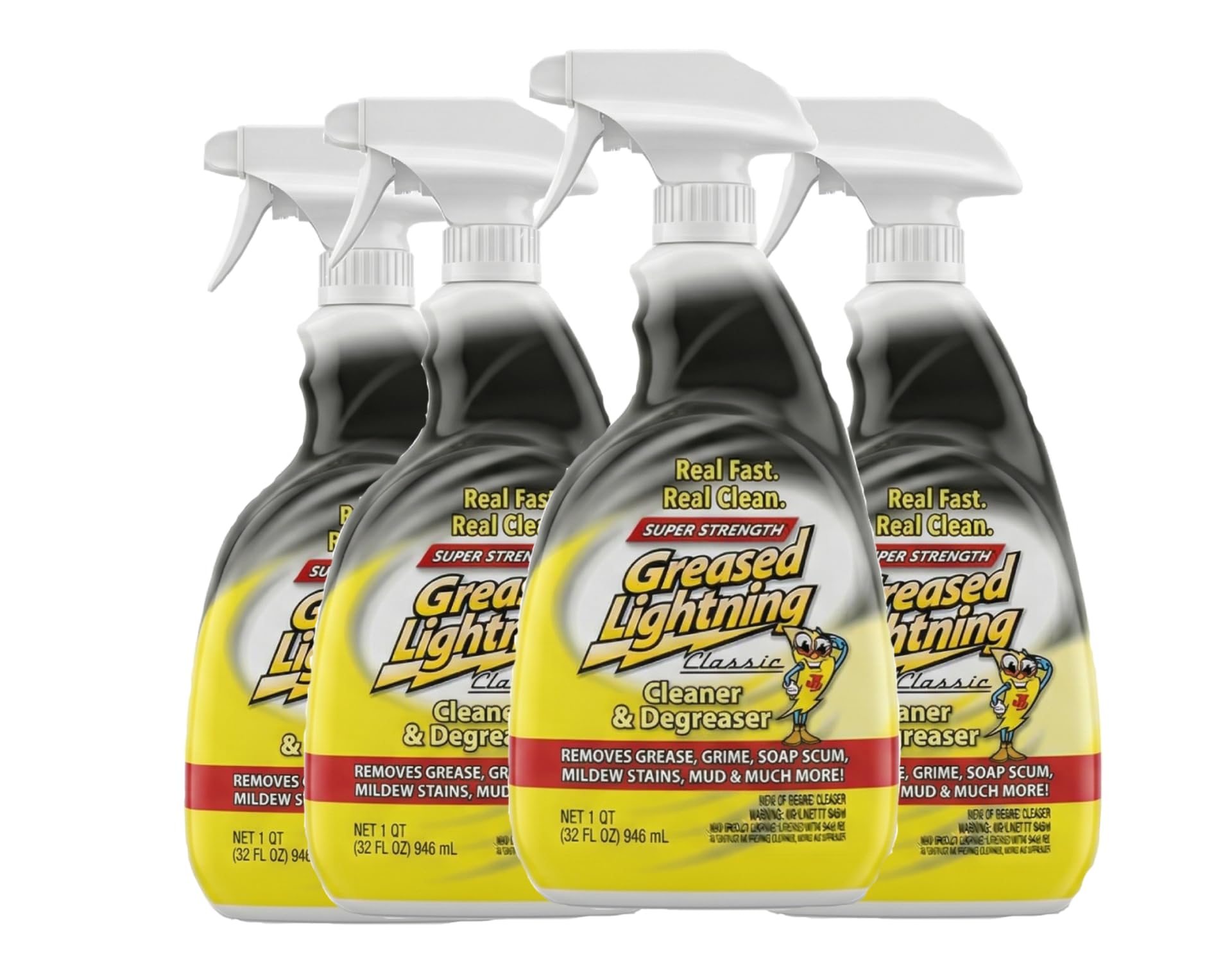 Greased Lightning Super Strength Multi-Purpose Cleaner & Degreaser, 32 fl oz 4 Pack