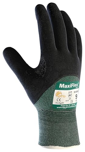 ATG 34-8753/L MaxiFlex Cut Engineered Yarn Cut Resistant Gloves With Micro-Foam Nitrile Coating