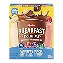 Nestle Carnation Breakfast Essentials Complete Nutritional Drink Rich Milk Chocolate/Classic French Vanilla/Strawberry Sensation Flavor 60 Ct