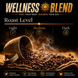 Morning Medic Wellness Coffee with Ashwagandha, MCT Oil, Maca Root, Vitamin B6, Vitamin B12, Vitamin D, and Cinnamon, Ground Coffee Medium Roast, 12