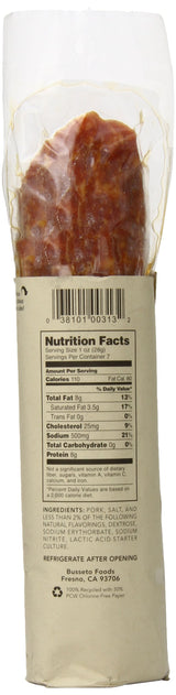 Busseto Salami, Spicy, Paperwrapped, 7.0 Ounce