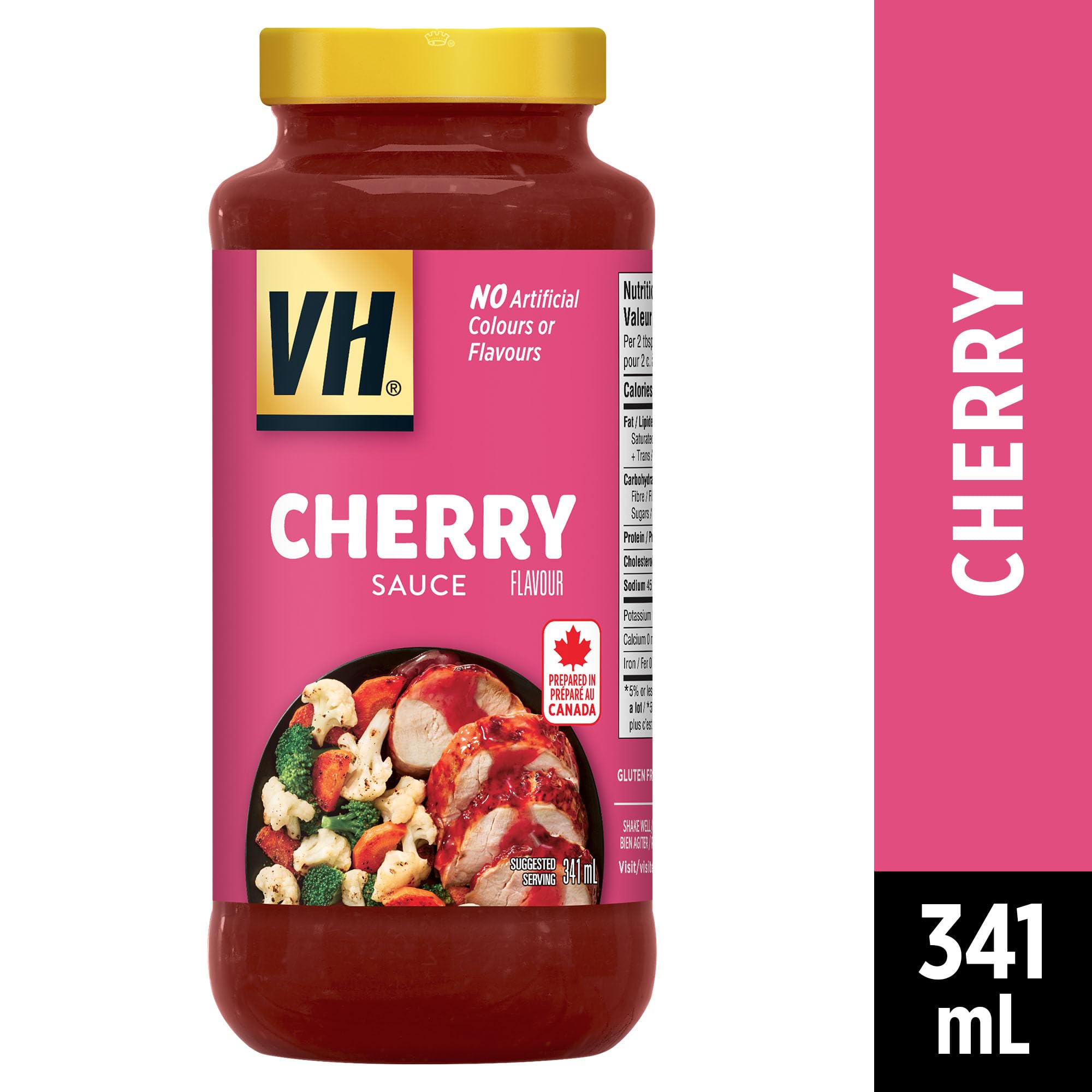 VH Cherry Dipping Sauce (12 Count), 341ml/11.5oz, Jars, (Imported from Canada)