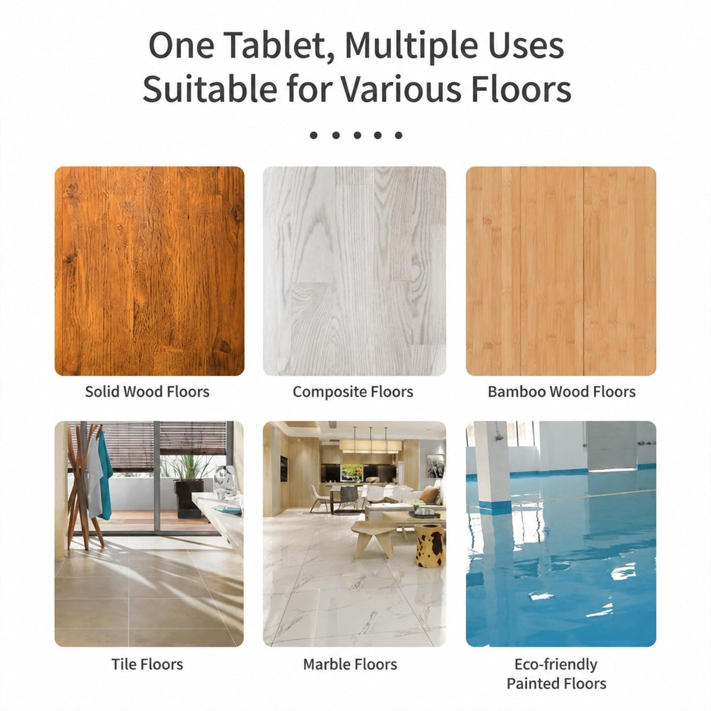 FKMEE IEY Floor Cleaning Tablets, Multi-Surface Floor Cleaner Tablets For Hardwood, Tile & Laminate 100 Piece (30 Piece)