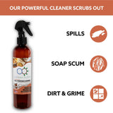 Natural Pumpkin Spice Bathroom Cleaner (Pack of 6, 8 fl. oz each, 48 fl. oz total) - Fast Acting, All Purpose Spray for Toilet, Shower, Tile, & Sink