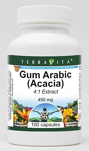 Gum Arabic (Acacia) 4:1-450 mg (100 Capsules, ZIN: 520432) - 3 Pack