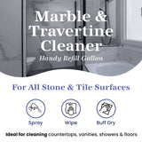 Marblelife InterCare Marble and Travertine Cleaner, Natural Stone & Terrazzo Liquid Cleaner, Shower & Tile Surface Care, Floor, Walls & Countertop