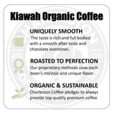 Charleston Coffee Roasters | Specialty Organic Ground Coffee | Hand Picked, Premium Slow Roast (Kiawah, Dark Roast) 28oz