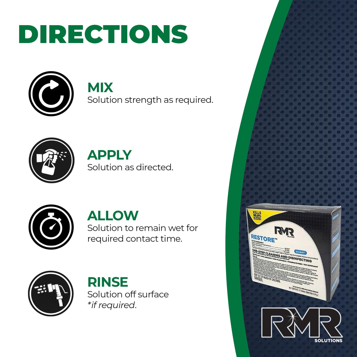 RMR Solutions RESTORE Disinfectant & Cleaner Concentrate, EPA Registered Mold Remover & Antibacterial Cleaning Solution for Kitchen, Bathroom, Floor