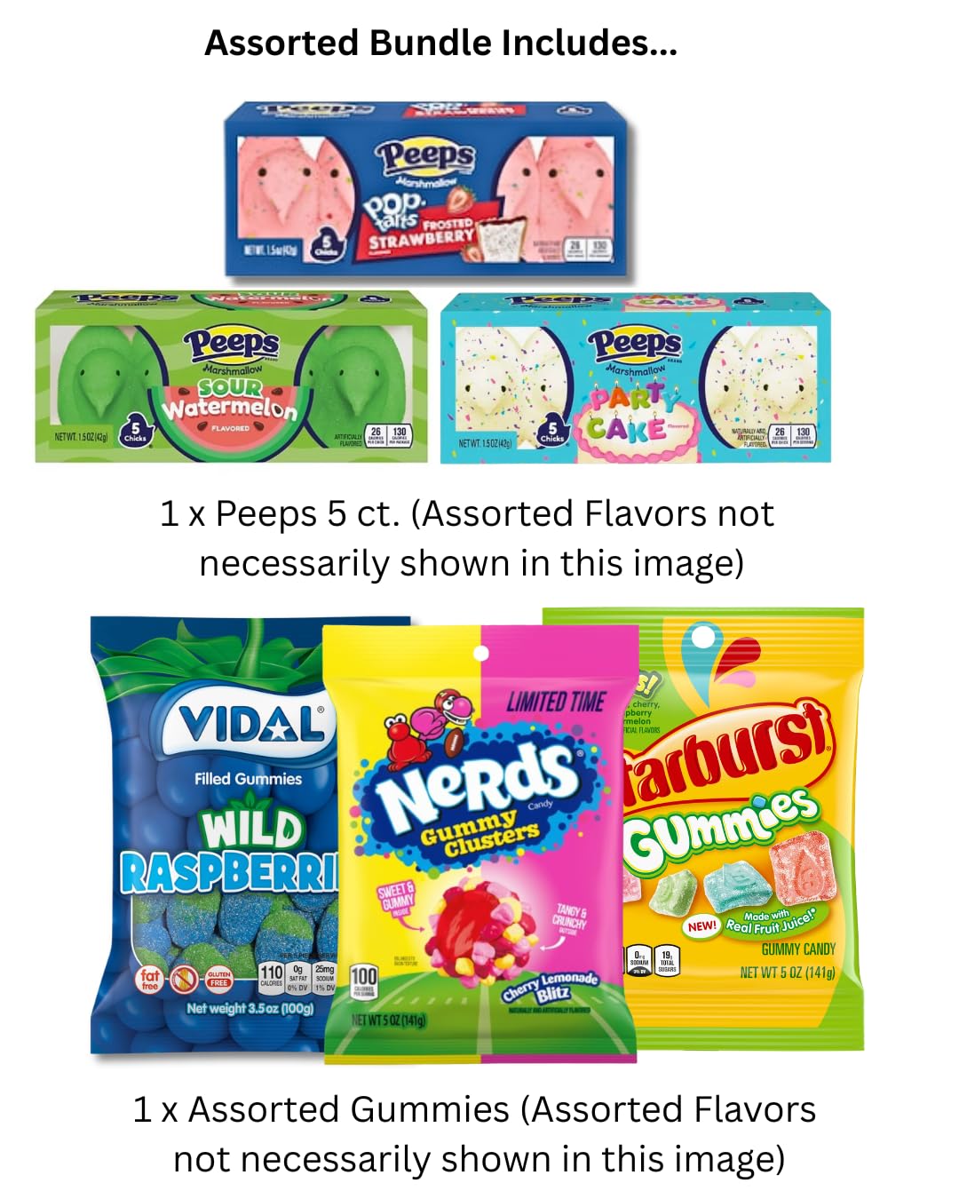 50 Ct Easter Candy Variety Pack, 3.75 Pounds - Name Brand Candy Easter Basket Candy Bundle