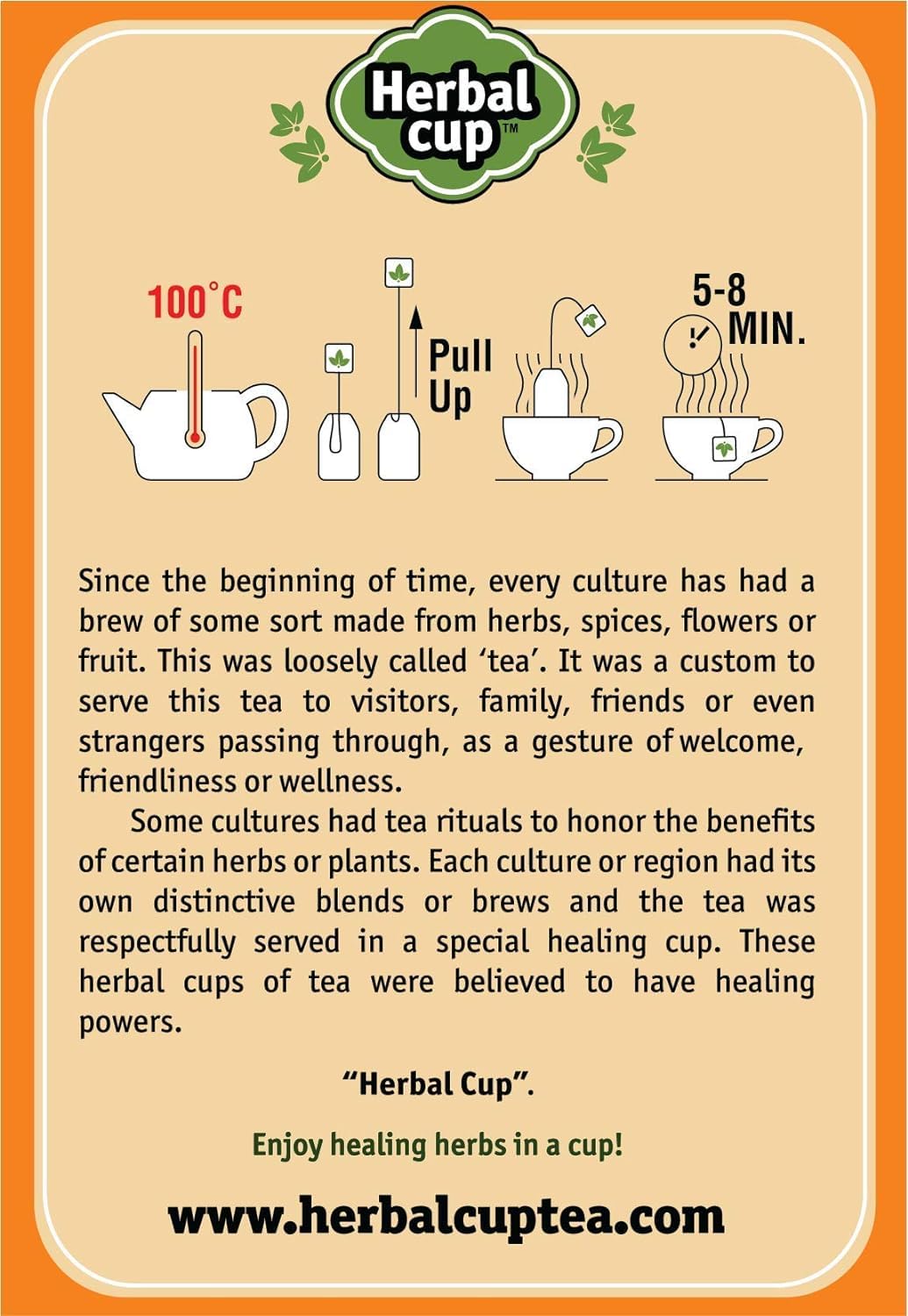 Herbal Cup Ayurveda Turmeric Tea, Organic Cinnamon Moringa, No Caffeine Herbal Supplement (16 Count, Pack of 1)