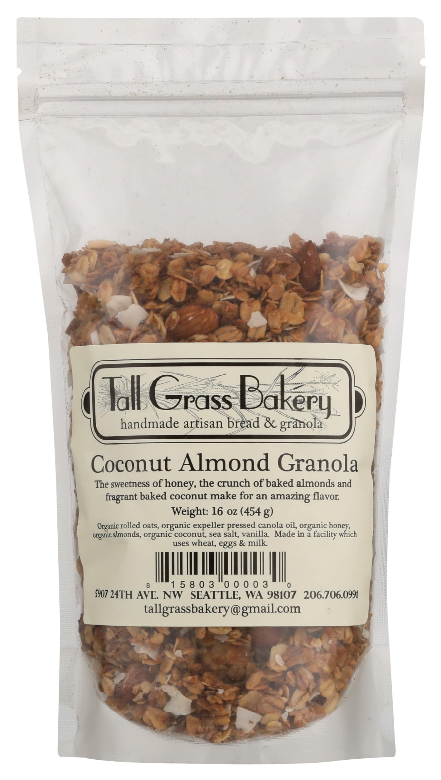 Tall Grass Bakery Coconut Almond Granola, 16 OZ