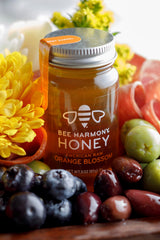Bee Harmony Rare Varietals Honey Flight, Mini Honey Gift Set, 4 Jars, 3 OZ Each, Premium, Raw (Acacia, Buckwheat, Blueberry Blossom, Orange Blossom)