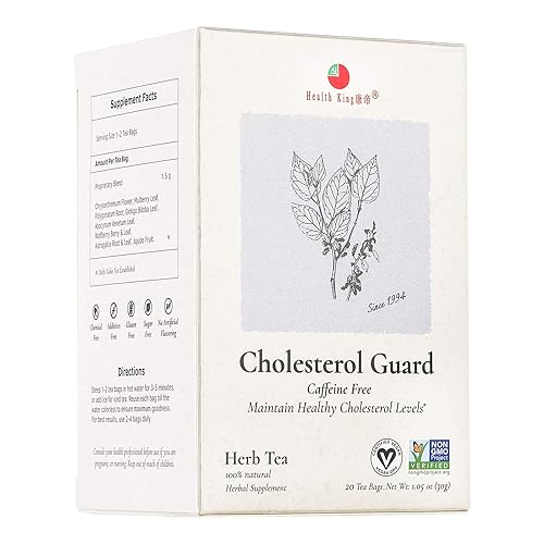 Health King Cholesterol Guard Herb Tea, Teabags, 20 Count Box