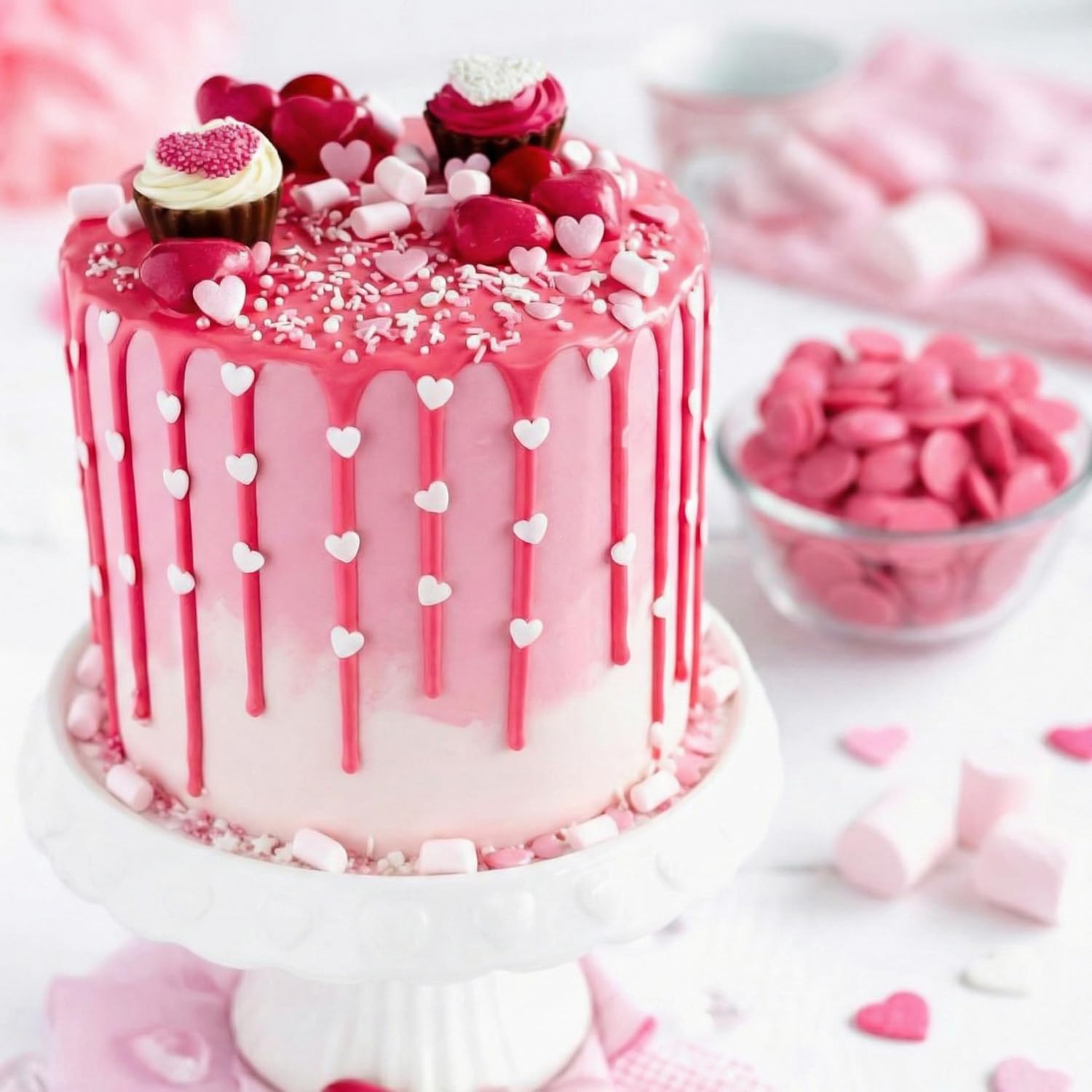Pink Candy Wafer Chocolate Melts - 12 oz Candy Melting Wafers for Baking, Decorating, Dipping, Drizzling & Desserts