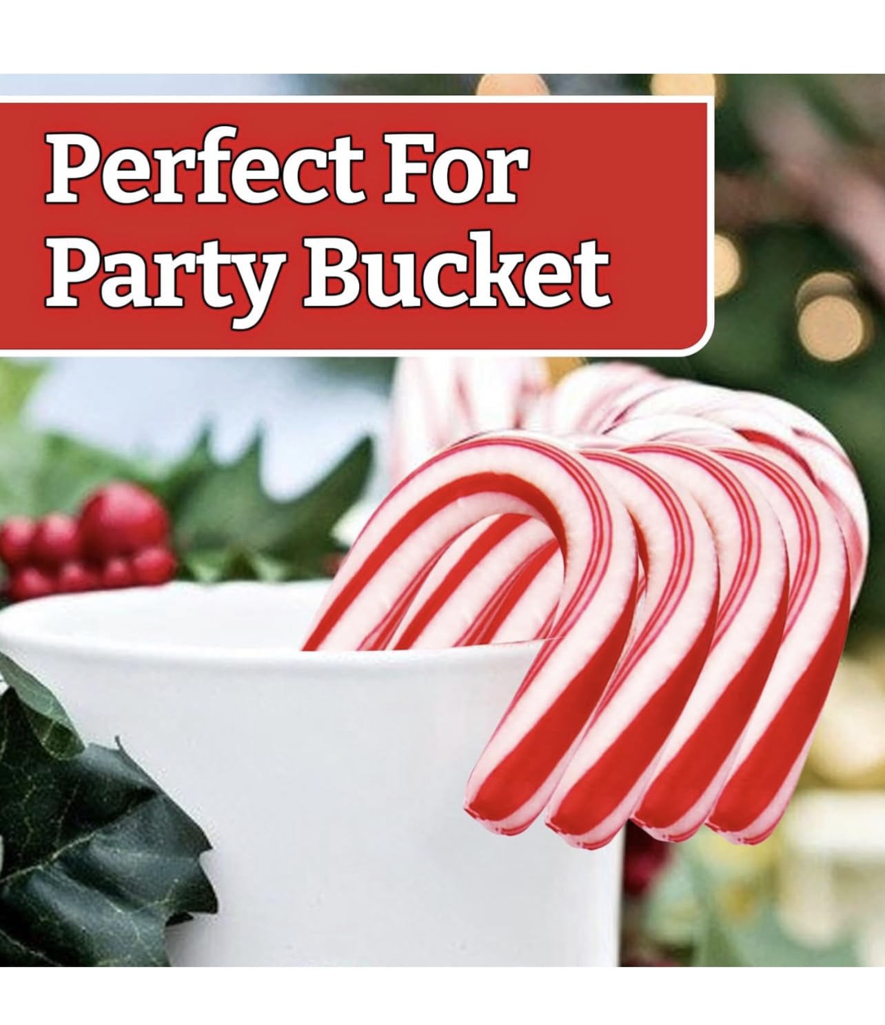 CANDY CANES (144 COUNT) -12 PACK, Peppermint Candy Canes, Individually Wrapped Bulk Candy Canes, Christmas Candy, Stocking Stuffers for Kids, Holiday