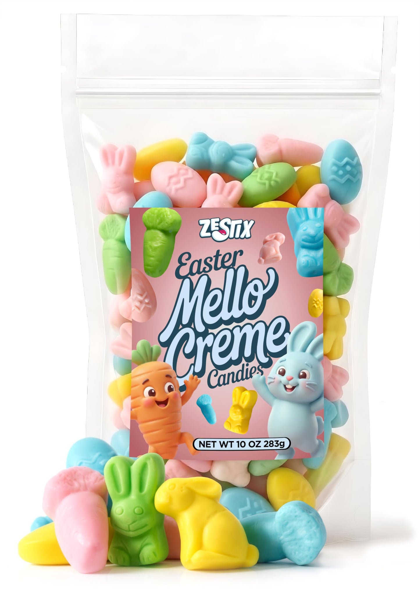 Easter Mello Creme Mix 10oz Bag - Spring Assorted Pastel Easter Candy, Perfect for Egg Hunts, Easter Baskets, Candy Bowls & Seasonal Holiday