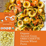 TERRE E TRADIZIONI, Organic Italian ORECHIETTE Pasta Semiwhole Wheat Durum Semolina Pasta Sicilian Ancient Grain Rusello Organic Orecchiette Pasta