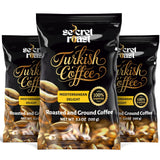 Secret Roast Ground Roasted Turkish Coffee | Mediterranian Delight | 3.5 oz | Kosher | Pack of 3