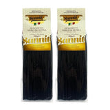 Sanniti Nero di Seppia Spaghetti, 500g | Premium Italian Squid Ink Pasta | Rich Gourmet Flavor | Crafted in Italy (Pack of 2)