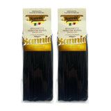 Sanniti Nero di Seppia Spaghetti, 500g | Premium Italian Squid Ink Pasta | Rich Gourmet Flavor | Crafted in Italy (Pack of 2)