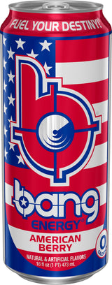 Bang Energy American Berry, Sugar-Free Energy Drink, 16-Ounce (Pack of 12)