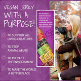 Primal Spirit Vegan Jerky “SHIITAKE MUSHROOM” - “Classic Flavor” - Hot & Spicy-Sweet & Savory, 10 g. Plant Based Protein, Certified Non-GMO, No
