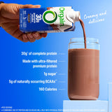 Orgain 30g High Protein Shake, Dairy Isolate Milk Protein, Chocolate Fudge, 5g BCAAs, 1g Sugar Per Serving, Meal Replacement, Ready to Drink, Keto