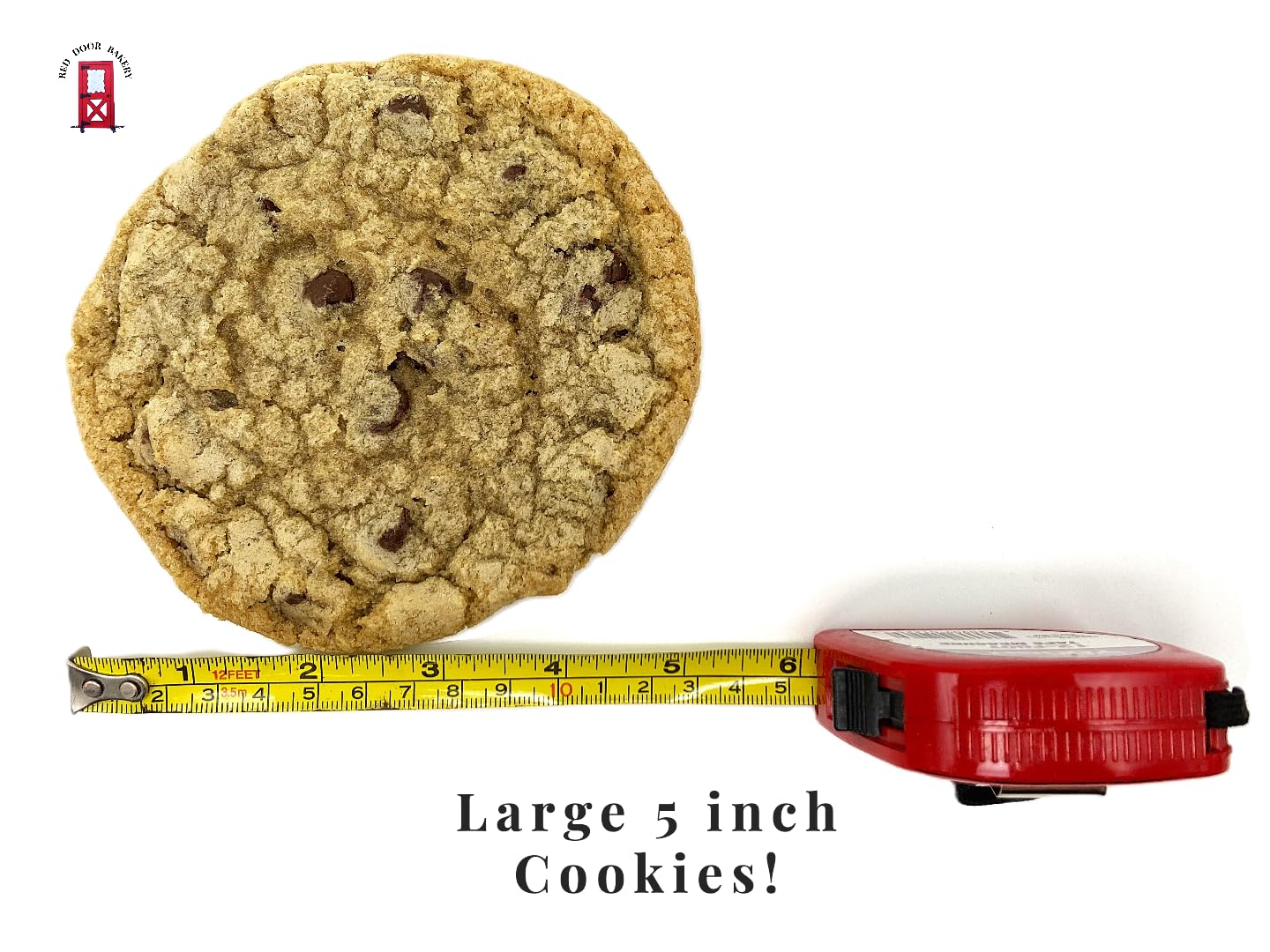 Chewy Chocolate Chip! Large 5 inch Red Door Bakery Homemade Cookies! (3 Cookies, 12.00, Ounce)