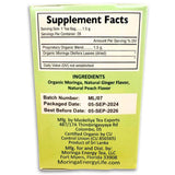 Moringa Peach Ginger Tea 28 tea bags (Keto, Detox, Paleo, Vitamin & Minerals, Vegan, Gluten-Free, Non-GMO, Herbal, Caffeine-Free)