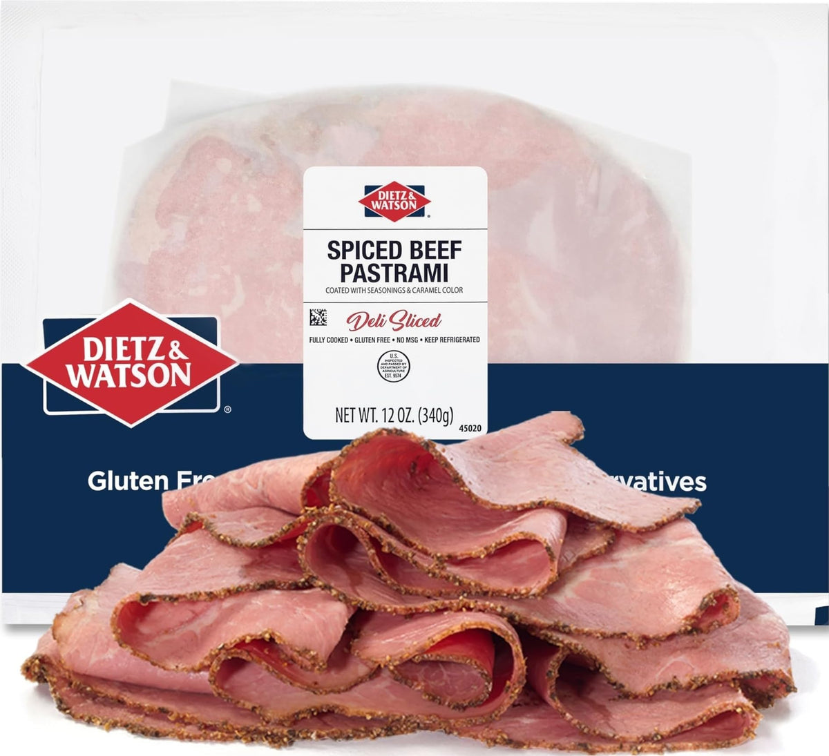 Dietz & Watson Deli-Sliced Spiced Beef Pastrami, 12 oz