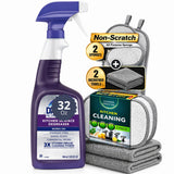 R&C Store Essentials Home Cleaning Bundle Kit, Includes 32 oz Degreaser Spray Compatible with Dawn Kitchen Surface Degreaser, 2 Dual-Sided Non-Scratch