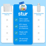 Stur Paradise Vibe with Electrolytes, Zero Sugar Liquid Water Enhancer, 1.62 fl oz bottle (Pack of 5)