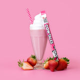 Goetze's Candy Strawberry Smoothie Cow Tales - 2.25 Pound Canister (36 Ounces) - Fresh from the Factory