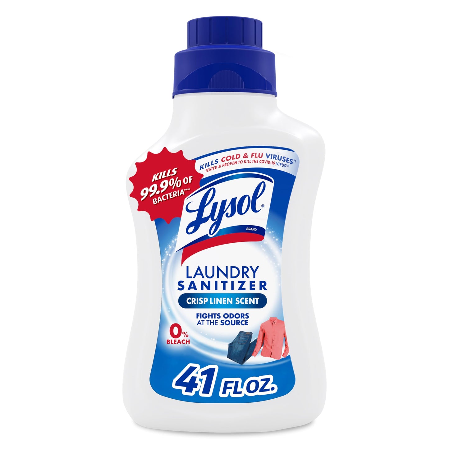Lysol Disinfectant Laundry Sanitizer & Scent Booster, Laundry Detergent Additive, Color Safe Bleach Alternative, Laundry Odor Eliminator, Kills