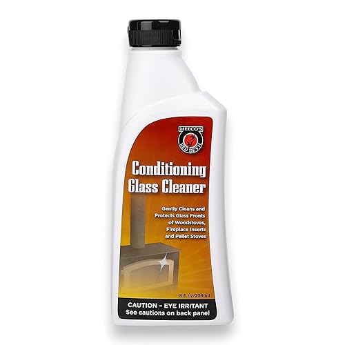MEECO'S RED DEVIL 700 Conditioning Glass Cleaner - Gently Cleans & Protects Glass Fronts of Wood Stoves, Pellet Stoves & Fireplace Inserts (8 fl oz)