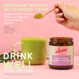 Eleven TLC Mint Lavender Matcha Powder - Ceremonial Grade Japanese Green Tea - Sugar-Free Wellness Latte Mix with Peppermint & Lavender - Calm Energy