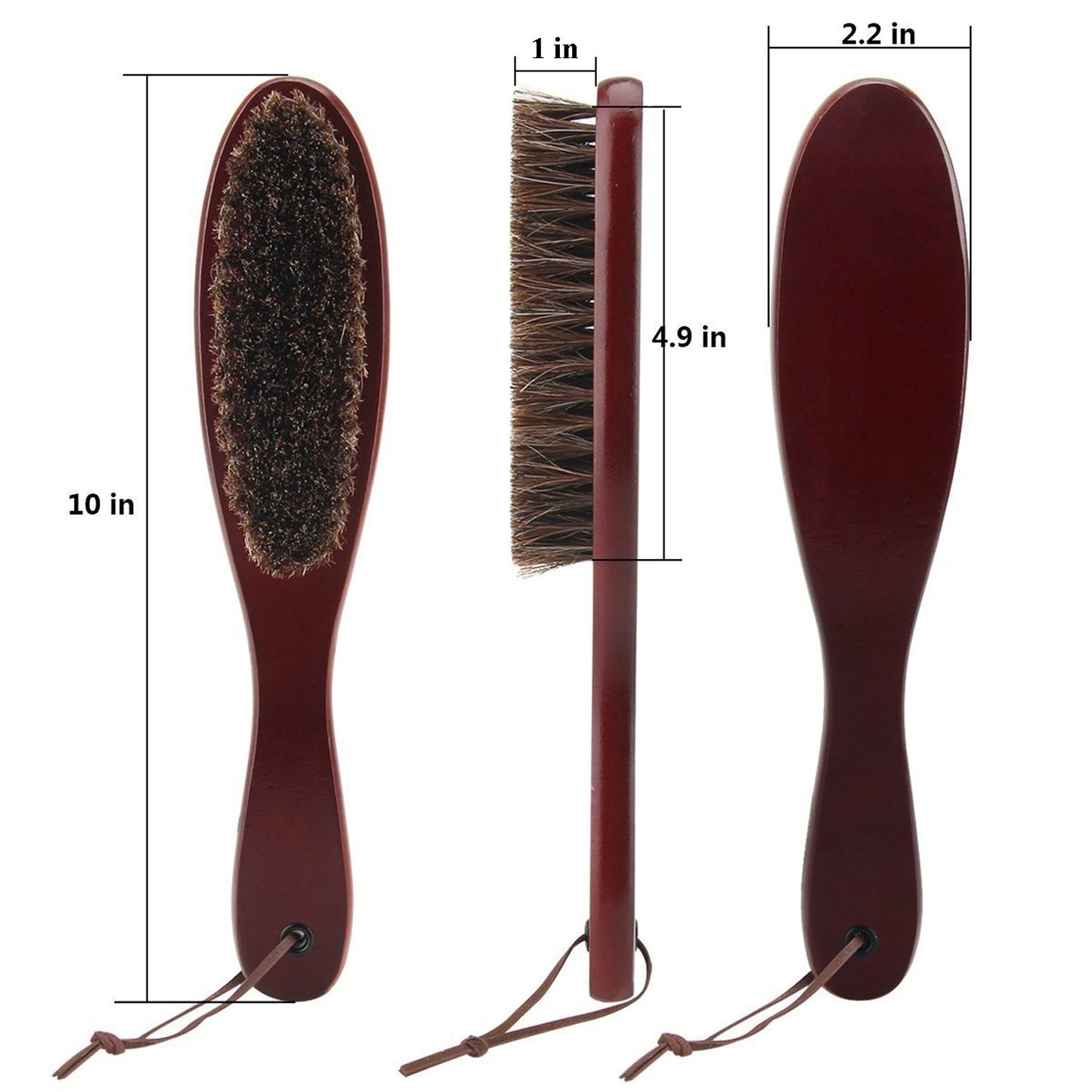 Cokaka Clothes Garment Dust Cleaning Brush Lint Remover Brush with Genuine Soft Horsehair and Wooden Handle for Coat Men Suits Shoes Jacket Furniture