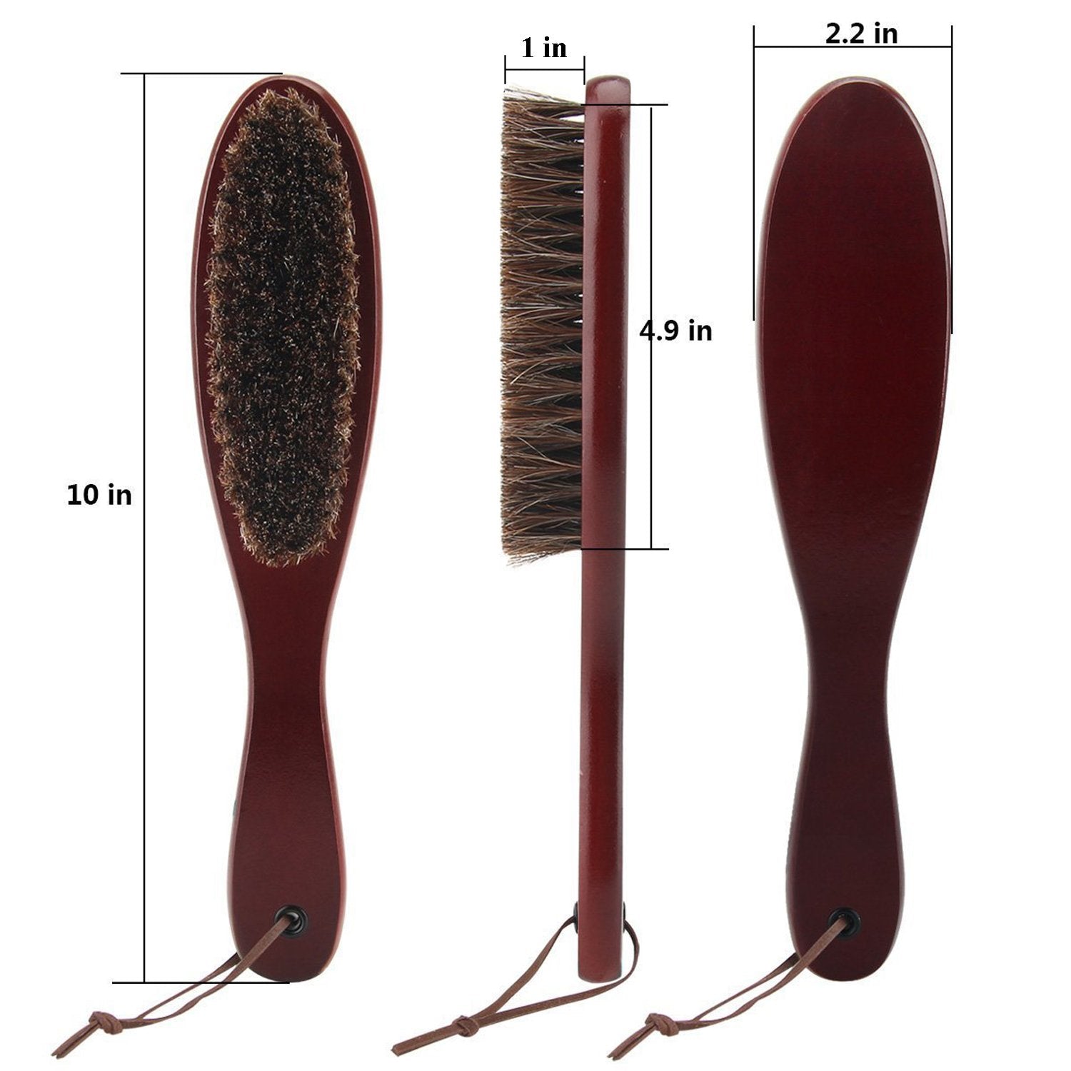 Cokaka Clothes Garment Dust Cleaning Brush Lint Remover Brush with Genuine Soft Horsehair and Wooden Handle for Coat Men Suits Shoes Jacket Furniture