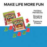 Fun Express Gummy Candy Bulk - Christmas Stocking Stuffers Cherry & Green Apple Fruit Gummies | 18 Individually Wrapped Candy Packs for Kids Party