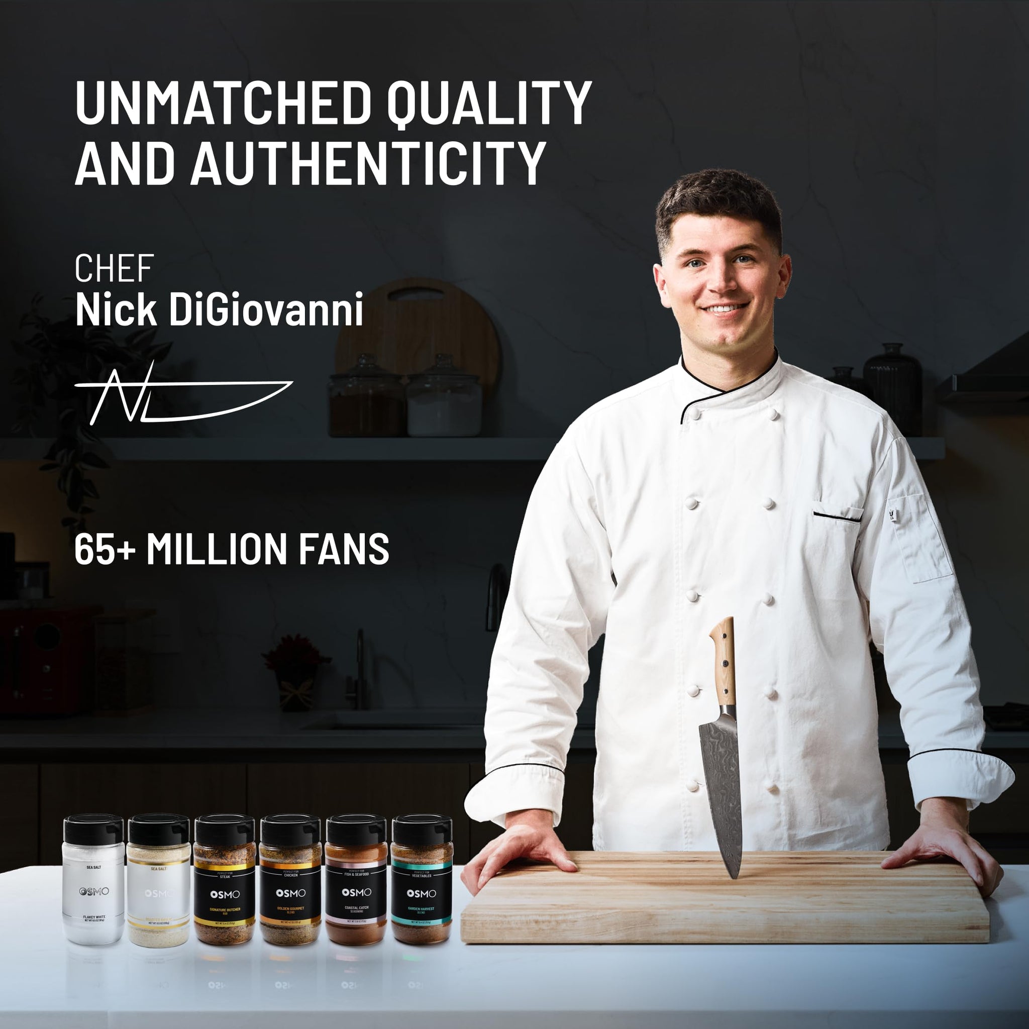 Osmo Seasoning Bundle By Chef Nick DiGiovanni - Premium Gourmet Seasoning Collection Perfect for Chicken, Steak, Fish or Vegetables, Chef-Selected