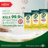 Fine Life Products Cif Multi Surface Disinfecting Hand Wet Citrus Wipes for All Hard Non Porous Surfaces, Remove 99 Percent of Diseases, 32 Count