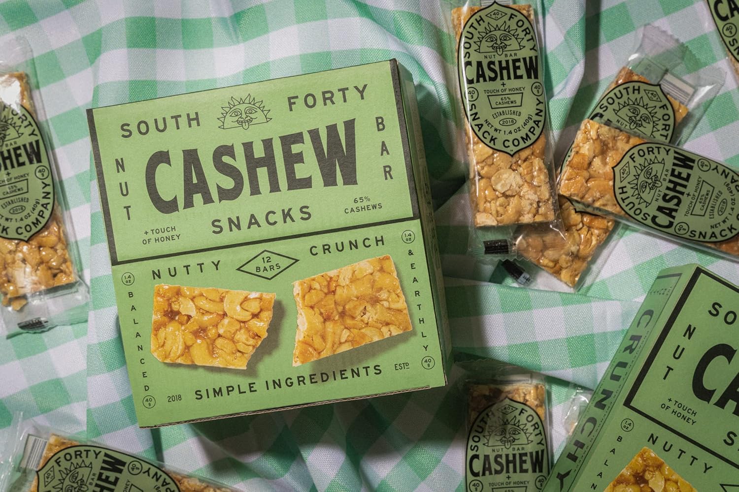 South 40 Snacks Cashew Nut Bar, 1.4 OZ