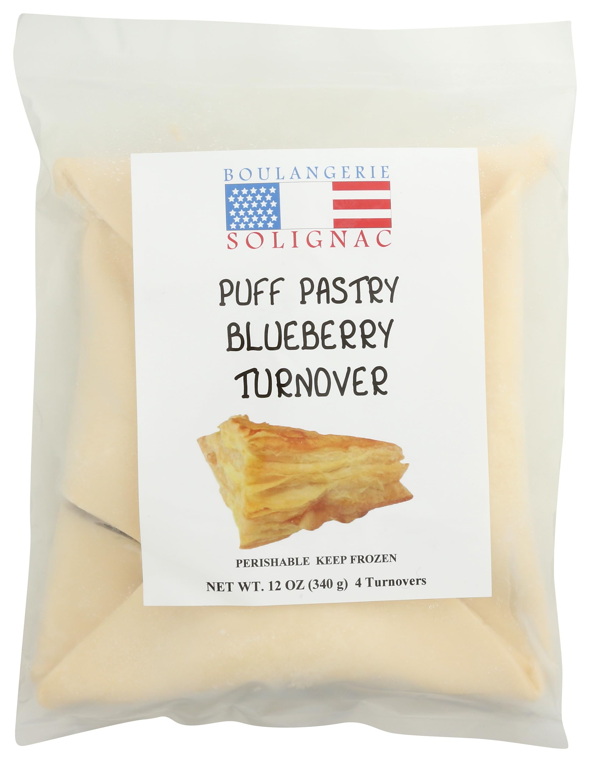 Boulangerie Solignac, Turnover Blueberry Puff Pastry, 12 Ounce
